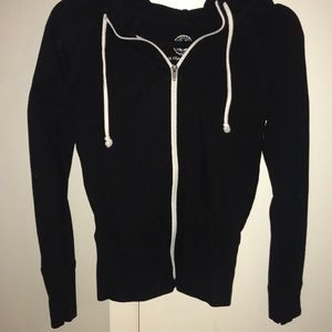 Basic Black Zip Up Hoodie